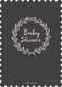 Grey Baby Shower Wreath Invitations Image 2 of 3